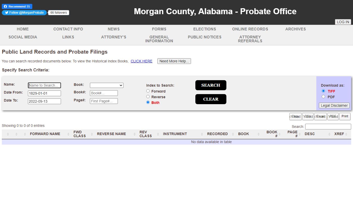 Morgan County, Alabama - Probate Office | ImagePro System