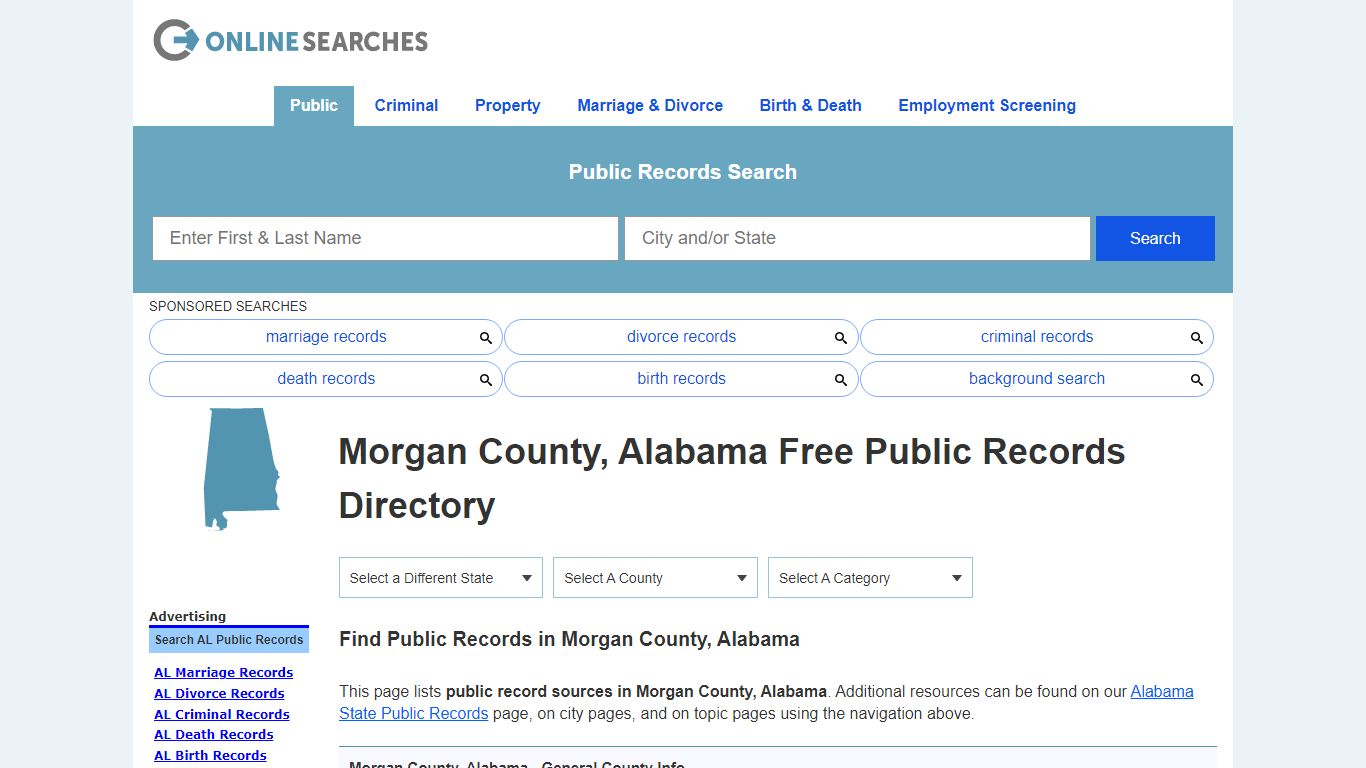 Morgan County, Alabama Public Records Directory