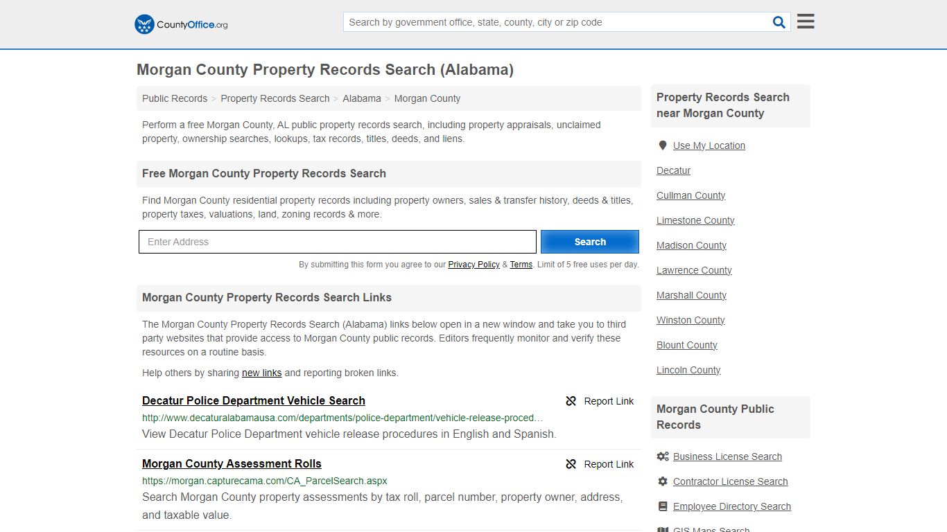 Morgan County Property Records Search (Alabama) - County Office